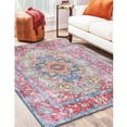 thumbnail image 1 of Superior Tanager Rustic Non-Slip Washable Indoor Area Rug, 9' x 12', Red, 1 of 9