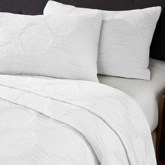 Superior Tanta Cotton Woven Coverlet, Throw, White