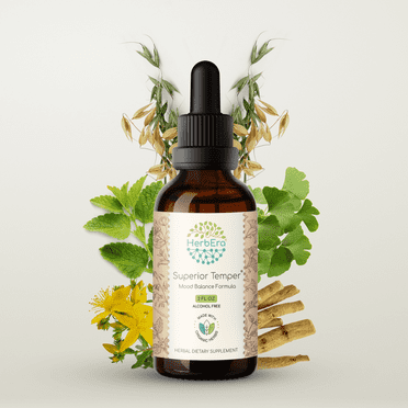 Superior Temper Alcohol-FREE Extract Tincture. Mood Balance Formula 2 oz
