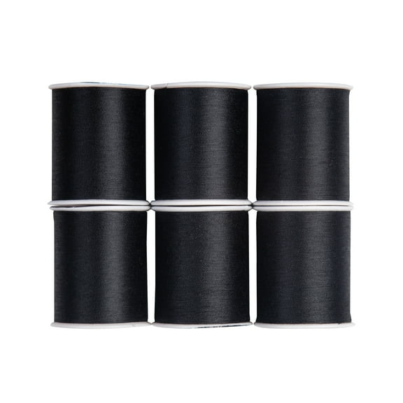 Superior Threads Sew Complete Polyester Sewing Quilting Thread 300 Yard Spool 6-Pack (Black)