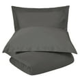 thumbnail image 1 of Superior Tierney Cotton Percale Duvet Cover Set, King/California King, Gray, 1 of 6