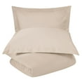 thumbnail image 1 of Superior Tierney Cotton Percale Duvet Cover Set, Twin, Tan, 1 of 6
