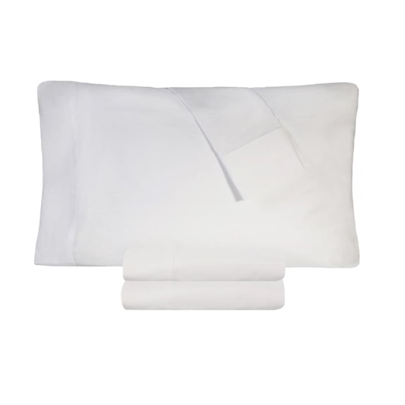 Superior Tierney Cotton Percale Pillowcase Set, Standard, White