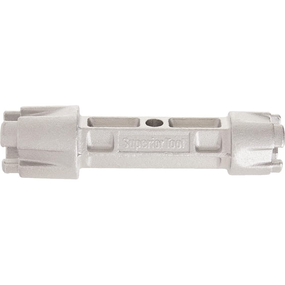 Superior Tool Tub Drain Wrench Dual Ended - Fits 3/8 or 1/2 Inch Ratchet - 1-Pack Silver