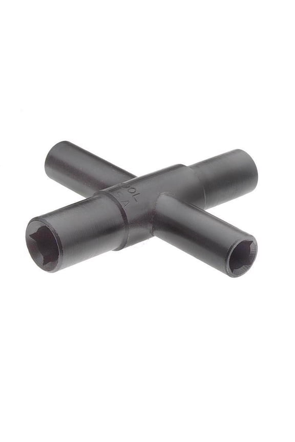 3960 4-Way Outdoor Sillcock Key, Compact, Square Stems - Quantity 1
