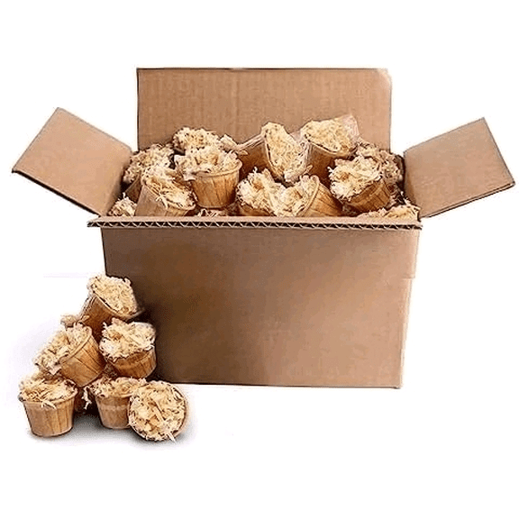 Superior Trading Fire Starter Pods in Carton Box - Fire Starters for Campfires, BBQ, Grill, Pit, Wood Stove & Charcoal Starter, 15-20-Min Burn, 100 Extra Large Pods, USA-Made, Brown$$Garden & Patio