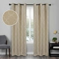 thumbnail image 1 of Superior Trellis Blackout Grommet Curtain Panel Pair, Set of 2 Curtains, 42"W x 63"L, Ivory, 1 of 6