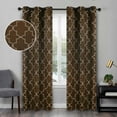 thumbnail image 1 of Superior Trellis Blackout Grommet Curtain Panel Pair, Set of 2 Curtains, 42"W x 96"L, Cappuccino, 1 of 1