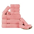 thumbnail image 1 of Superior Turkish Cotton Solid Plush 12-Piece Coral Towel Set, 1 of 5