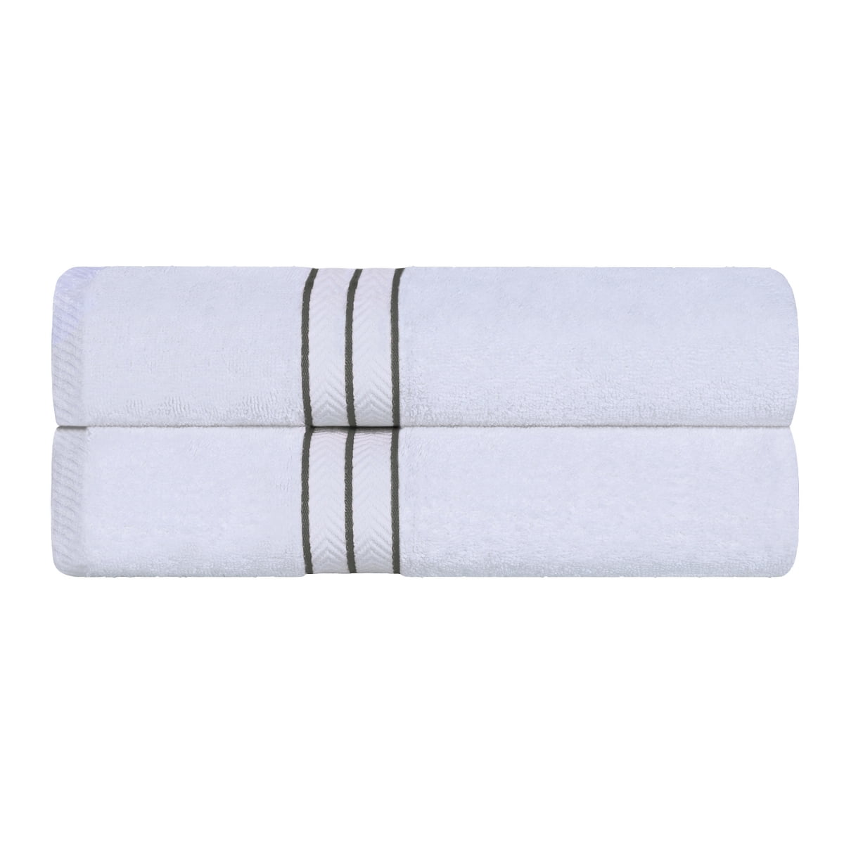Superior Turkish Cotton Ultra-Plush 2-Piece Charcoal Bath Towel Set