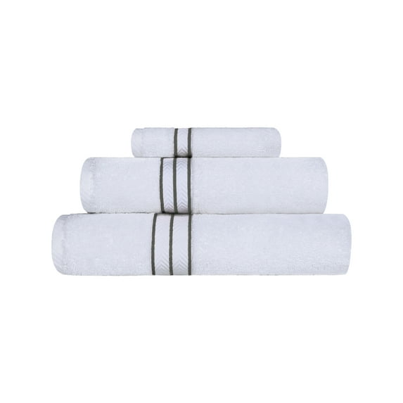 Superior Turkish Cotton Ultra-Plush 3-Piece Charcoal Towel Set