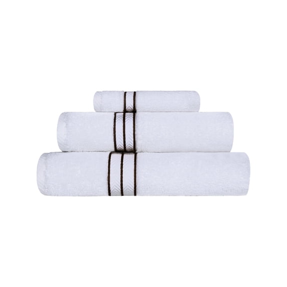 Superior Turkish Cotton Ultra-Plush 3-Piece Towel Set Chocolate