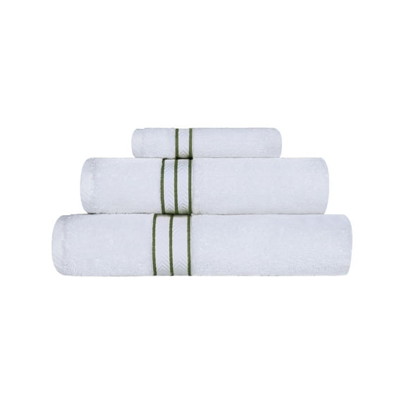 Superior Turkish Cotton Ultra-Plush 3-Piece Forest Green Towel Set