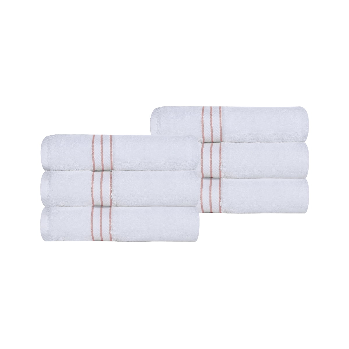 Superior Turkish Cotton Ultra-Plush 6-Piece White Hand Towel Set