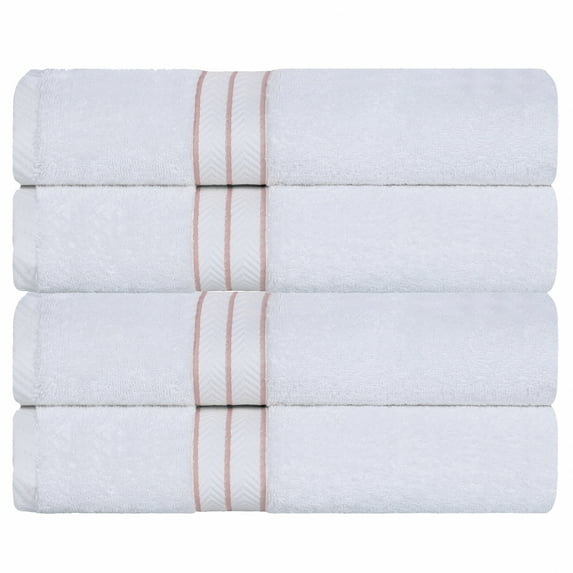 Superior Turkish Cotton Ultra-Plush Bath Towel Set of 4, Tea Rose