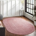 thumbnail image 1 of Superior Two-Toned Braided Indoor/ Outdoor Area Rug, Brick/ White, 3' x 5', 1 of 6