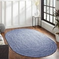 thumbnail image 1 of Superior Two-Toned Braided Indoor/ Outdoor Area Rug, Denim Blue/ White, 8' x 10', 1 of 6