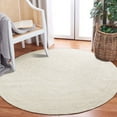 thumbnail image 1 of Superior Two-Toned Braided Round Indoor/ Outdoor Area Rug, Cream/ White, 6', 1 of 5