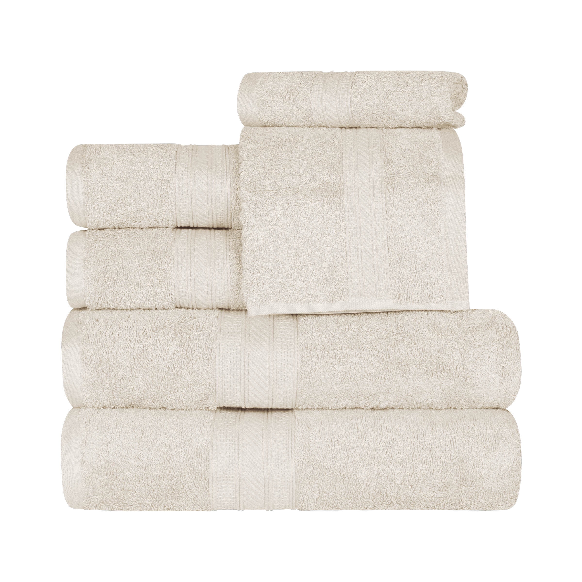 Superior Ultra-Plush 4-Piece Long Staple Cotton Bath Towel Set, Allure 