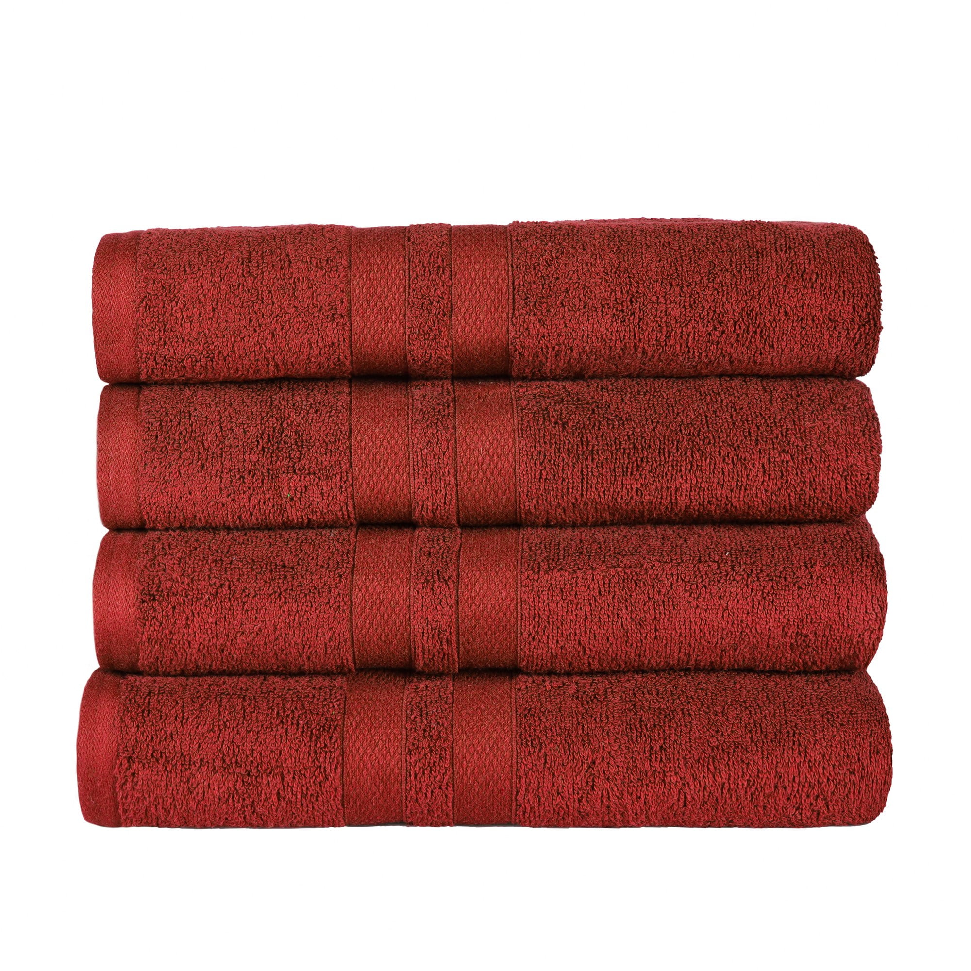 Superior Ribbed Cotton Ultra-Absorbent 4-Piece Silver Bath Towel Set, Size: 4 PC Bath Towels