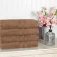 thumbnail image 1 of Superior Ultra Soft Cotton Solid 4-Piece Bath Towel Sets, Chocolate, 1 of 8
