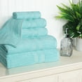 thumbnail image 1 of Superior Ultra Soft Cotton Solid 6-Piece Towel Sets, Cyan, 1 of 9