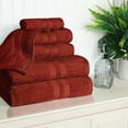 thumbnail image 1 of Superior Ultra Soft Cotton Solid 6-Piece Towel Sets, Maroon, 1 of 5