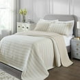 thumbnail image 1 of Superior Valencia Reversible Cotton Matelasse Bedspread Set, Full, Beige, 1 of 11