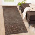 thumbnail image 1 of Superior Veer Abstract Runner Rug, 2' 7" x 8', Chocolate, 1 of 5