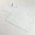 thumbnail image 1 of Superior Venere Floral Scroll Washable Bath Rug, Set of 2, Large, White, 1 of 12