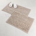 Superior Venere Floral Scroll Washable Bath Rug, Set of 2, Medium ...