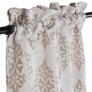 Superior Venetian Damask Jacquard Curtains, Set of 2, 26 X 63, Brass