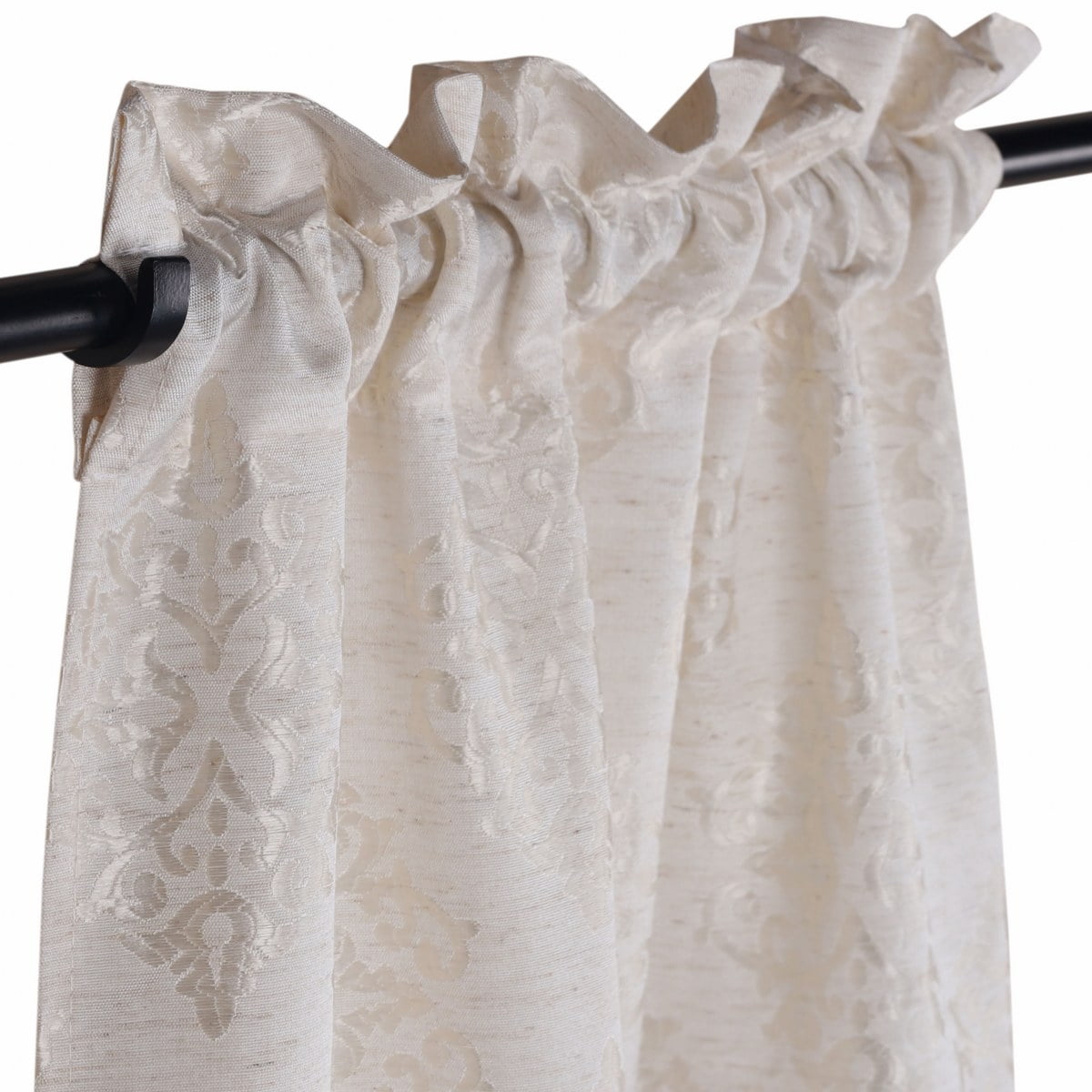 Superior Venetian Damask Jacquard Curtains Set Of 2 26 X 63 Ivory Superior venetian damask jacquard curtains set of 2 26 x 63 ivory