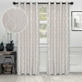 thumbnail image 1 of Superior Venetian Damask Jacquard Grommet Curtain Panel, Set of 2, 52" x 63", Ivory, 1 of 5