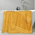 thumbnail image 1 of Superior Venice Ribbed Textured Border Zero Twist Bath Sheets, Set of 2, Gold, 1 of 11