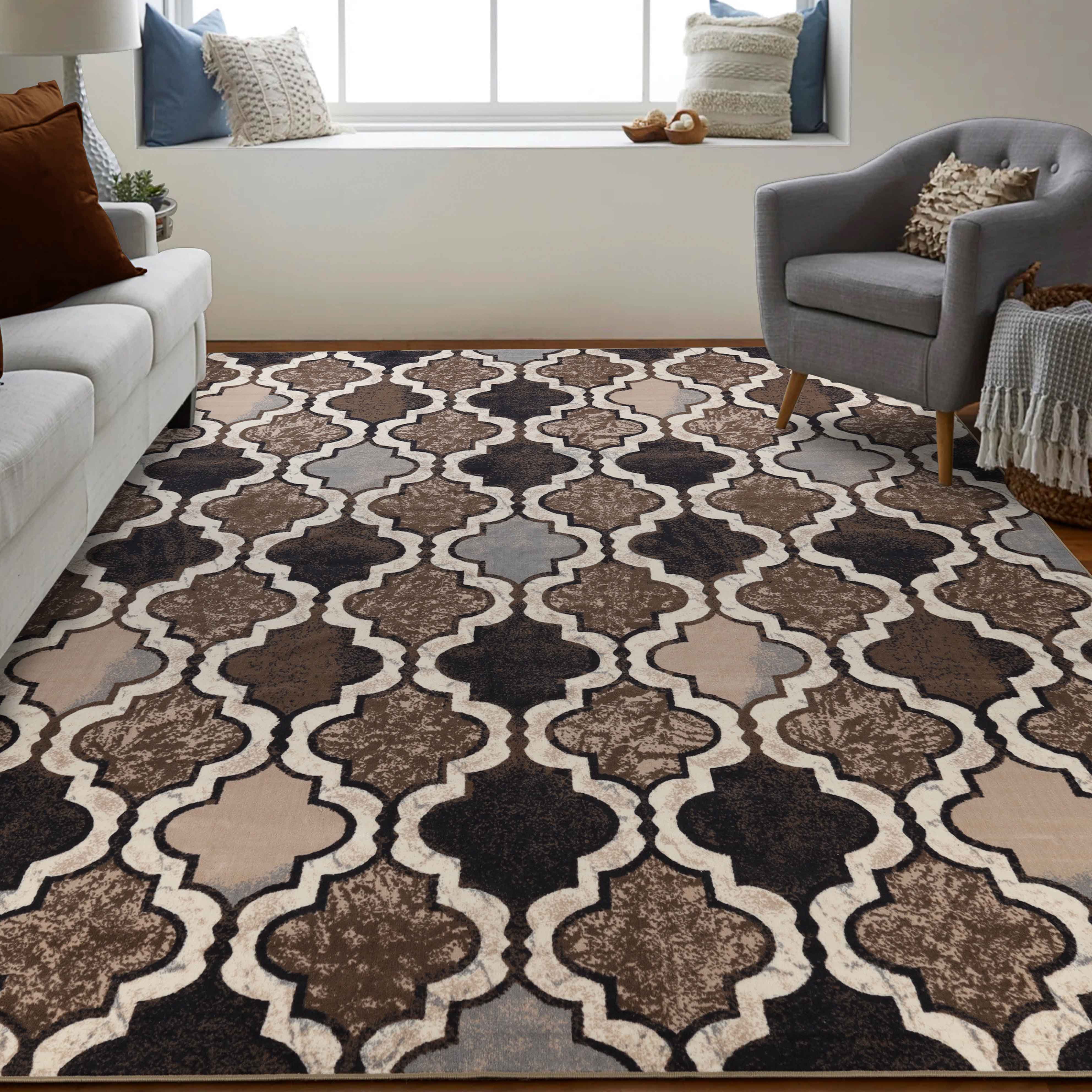 Superior Viking Trellis Indoor Area Rug, 12' x 15', Ivory