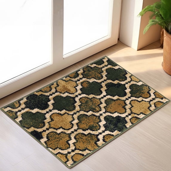 Superior Viking Trellis Indoor Large Area Rug, 2' x 3', Green