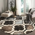 thumbnail image 1 of Superior Viking Trellis Indoor Large Area Rug, 8' Round, Chocolate, 1 of 7