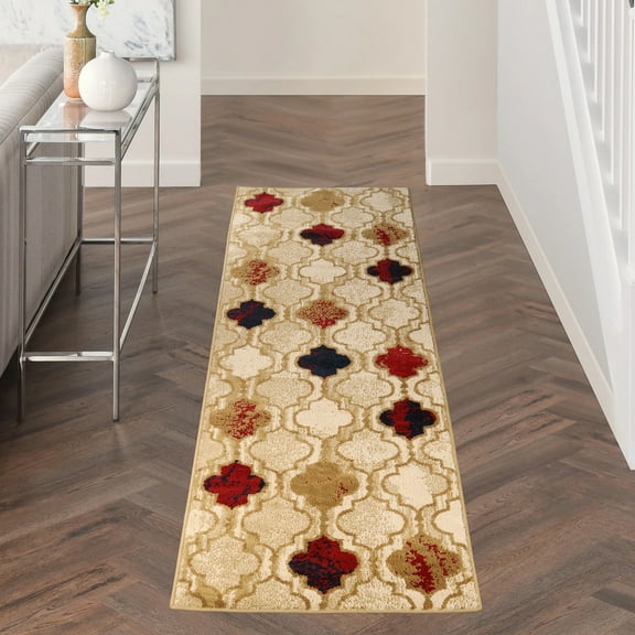 Superior Viking Trellis Indoor Area Runner, 2' 7" x 8', Beige