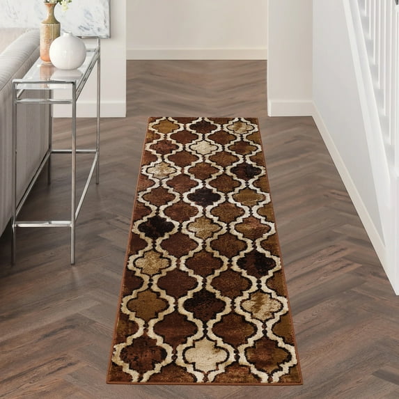 Superior Viking Trellis Indoor Area Runner, 2' 7" x 8', Brown