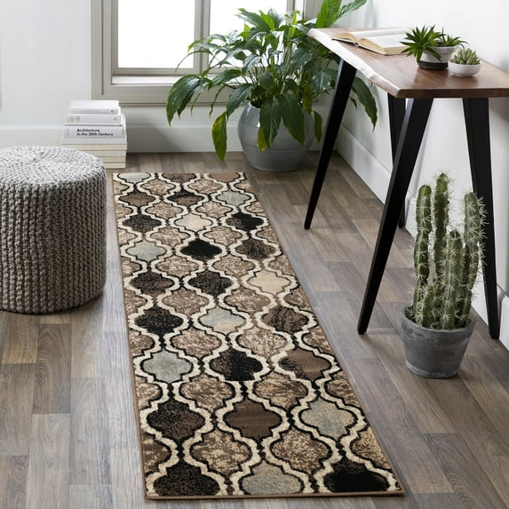Superior Viking Trellis Indoor Area Runner, 2' 7" x 8', Turquoise