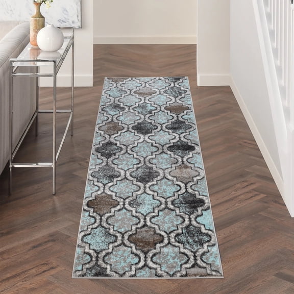 Superior Viking Trellis Indoor Area Runner, 2' 7" x 8', Multi-Colored