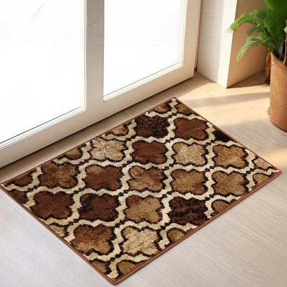 Superior Viking Trellis Indoor Large Area Rug, 2' x 3', Brown