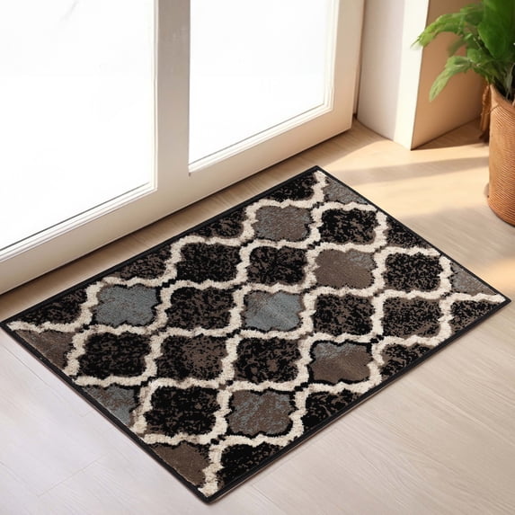 Superior Viking Trellis Indoor Large Area Rug, 2' x 3', Chocolate