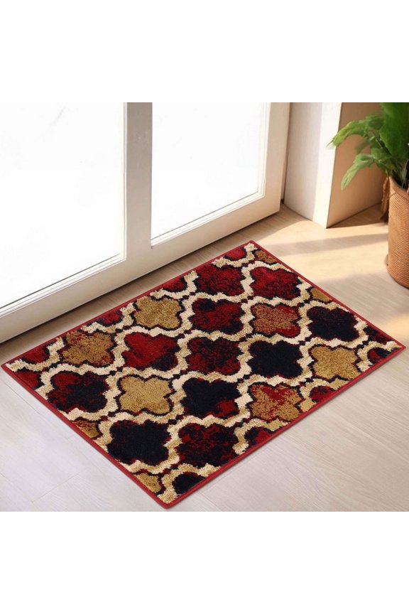 Viking Trellis Indoor Large Area Rug, 2' x 3', Red Blue