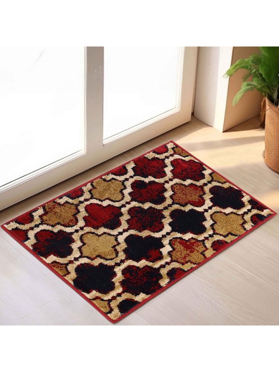 Viking Trellis Indoor Large Area Rug, 2' x 3', Red Blue