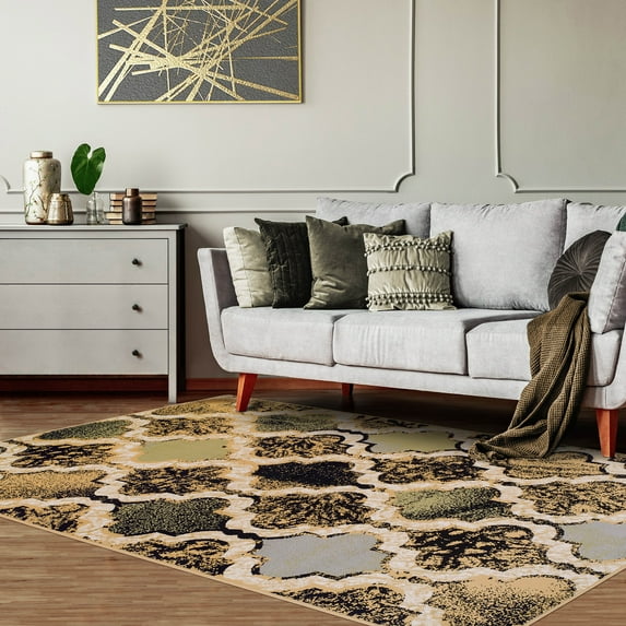 Superior Viking Trellis Indoor Large Area Rug, 5' x 8', Multi-Colored