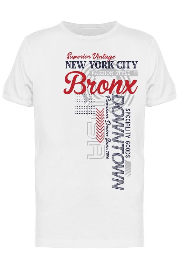 Superior Vintage Nyc Bronx T-Shirt Men -Image by Shutterstock, Male x-Large