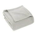 thumbnail image 1 of Superior Waffle Weave Knit Cotton Blanket, King, Silver, 1 of 6