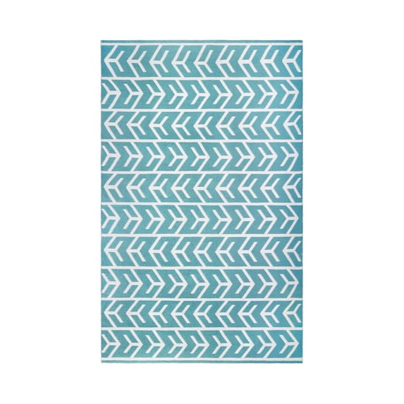 Superior Walvia Arrow Indoor/ Outdoor Area Rug, 6' x 9', Teal